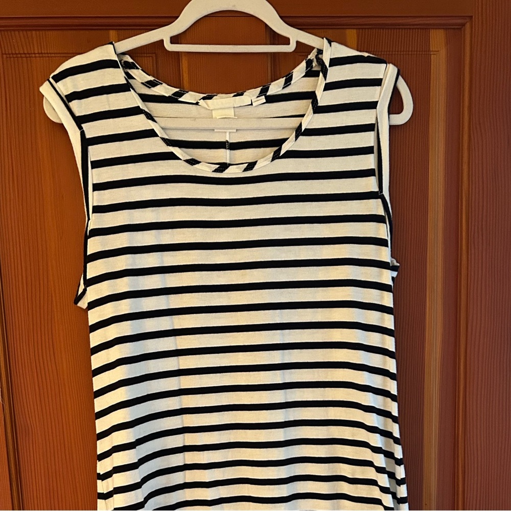 H&M Black and White Striped Dress